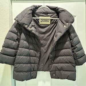 HERNO Sophia Coat/Cape 
Gray
Size 42 (US size 6)